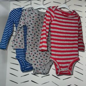 Cozy Striped and Patterned Bodysuit Trio